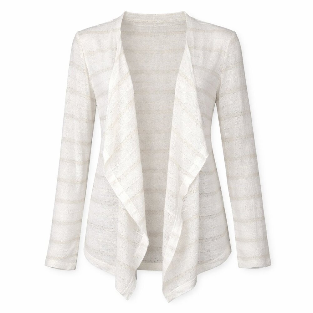 NWT KAREN BROOKS Drape Front Cardigan Size S